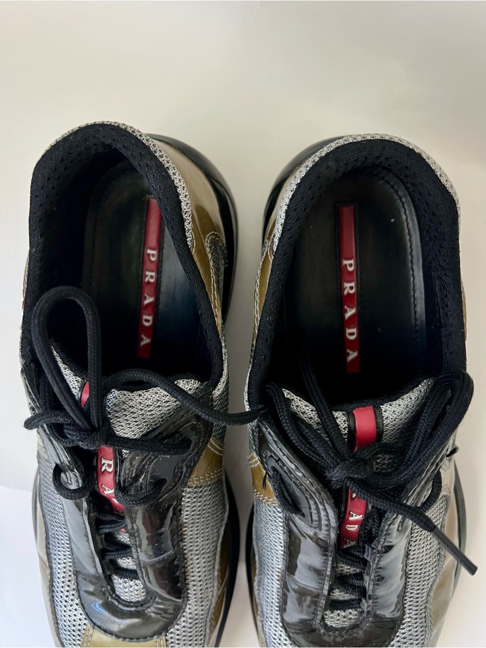 Prada Y2K vintage Leather & Mesh Sneakers - Picture 2 of 16